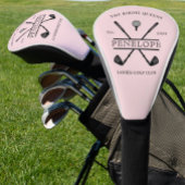Roze Dames Golfclub Naam Golfheadcover
