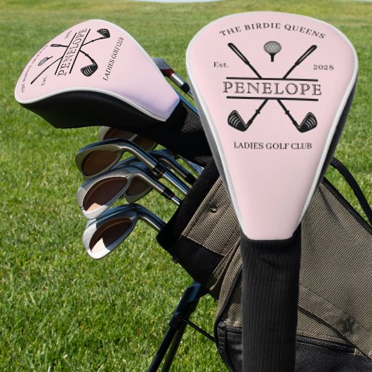 Roze Dames Golfclub Naam Golfheadcover