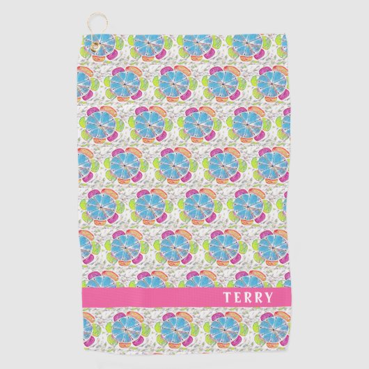  roze dames op maat golfhanddoek (Voorkant)