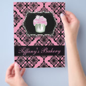 roze damesgebak bakkerij flyer (Hand)