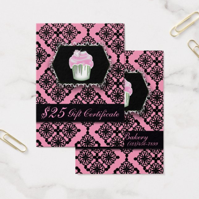 roze damesgebak bakkerij visitekaartje (Kantoor)