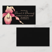 Roze Damesorchis Ontvangst Kaart (Voorkant / Achterkant)