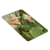 Roze Damesorkentje Oude Botanische Orchidee Magneet (Rechterzijde)