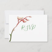 Roze Damespantoffel Orchidee RSVP Kaarten Kaartje (Achterkant)