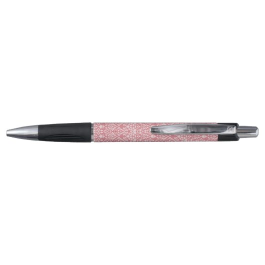  roze damespatroonmonogram met naam pen (Achterkant)