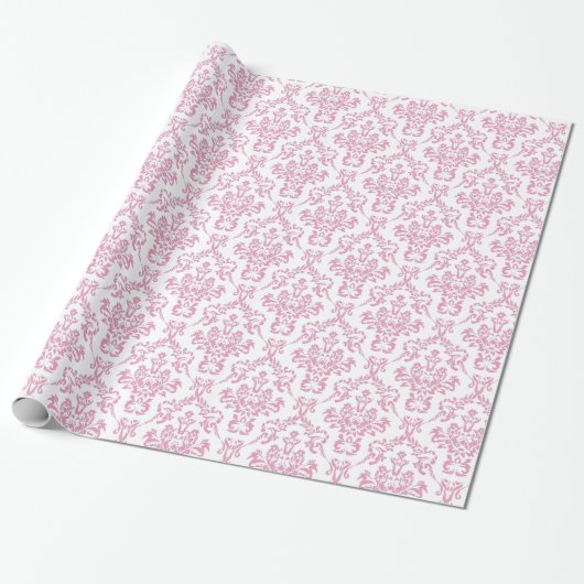 Roze dampverlooppapier cadeaupapier (Uitgerold)