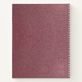 Roze dance Ballerina  naam Glitter Notitieboek (Achterkant)