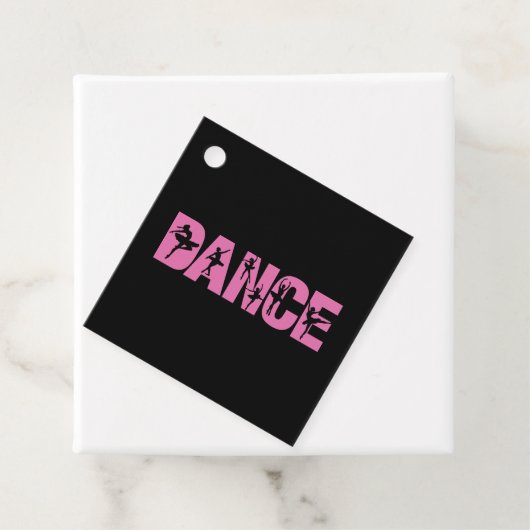Roze DANCE met Ballerina Cutouts Bedankjes Labels (In situ)