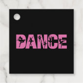 Roze DANCE met Ballerina Cutouts Bedankjes Labels (Voorkant)