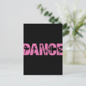 Roze DANCE met Ballerina Cutouts Briefkaart (Staand voorkant)
