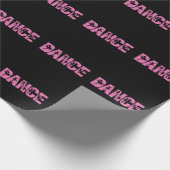 Roze DANCE met Ballerina Cutouts Cadeaupapier (Hoek)