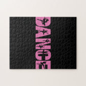 Roze DANCE met Ballerina Cutouts Legpuzzel (Horizontaal)