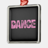 Roze DANCE met Ballerina Cutouts Metalen Ornament (Links)