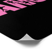 Roze DANCE met Ballerina Cutouts Poster (Hoek)