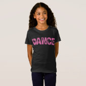 Roze DANCE met Ballerina Cutouts T-shirt (Voorkant volledig)