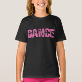 Roze DANCE met Ballerina Cutouts T-shirt (Voorkant)
