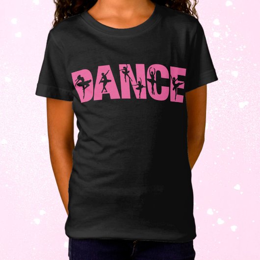 Roze DANCE met Ballerina Cutouts T-shirt