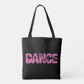Roze DANCE met Ballerina Cutouts Tote Bag (Achterkant)