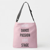 Roze Dancer Professional Accessory Rehearings Crossbody Tas (Achterkant)