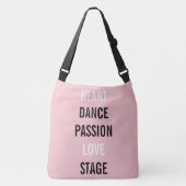 Roze Dancer Professional Accessory Rehearings Crossbody Tas (Voorkant)