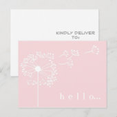Roze Dandelion Briefpapier Briefkaart (Voorkant / Achterkant)