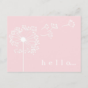 Roze Dandelion Briefpapier Briefkaart