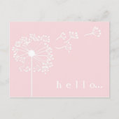 Roze Dandelion Briefpapier Briefkaart (Voorkant)