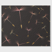 Roze Dandelion Cadeaupapier (Vlak)