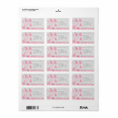 Roze Dandelion Damask Return Address Labels (Full Sheet)