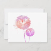 Roze Dandelion Fotoceremonie van de Life-kaart Kaart (Achterkant)