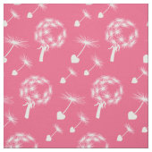 Roze Dandelion Heart Seeds Stof (Swatch)