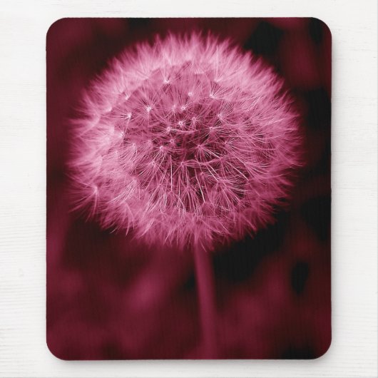 Roze Dandelion Mousepad Muismat (Voorkant)