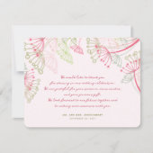 Roze dandelions Vlentweduwschap Dank je Bedankkaart (Voorkant)