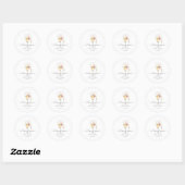 Roze Dank Je Kralen & Prosecco Bruidsmeisjesfeest Ronde Sticker (Vel)
