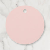 Roze Dank Je Parels & Prosecco Bruiloftsborrel Bedankjes Labels (Achterkant)