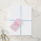 Roze dank u cadeau labels cadeaulabel (Met Touw)