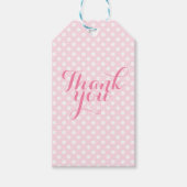 Roze dank u cadeau labels cadeaulabel (Voorkant)