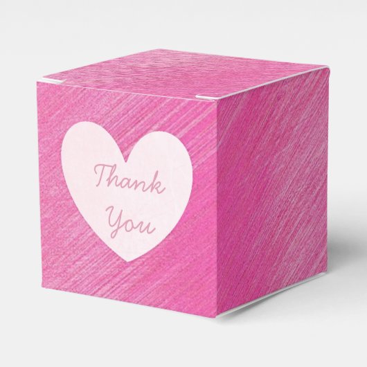 Roze Dank u Cupcake Box Bedankdoosjes (Voorkant Zijde)
