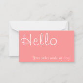 Roze dank u voor uw cadeau met aankoopkorting notitiekaartje (Voorkant)