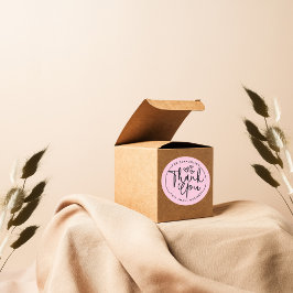 Roze dank voor de ondersteuning van mijn kleine be ronde sticker