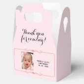  Roze DANK VOOR HET KOMEN! Christening Bedankdoosjes (Geopend)