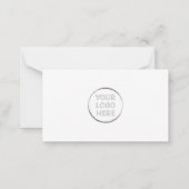 Roze dank voor uw steun notitiekaartje (Achterkant)