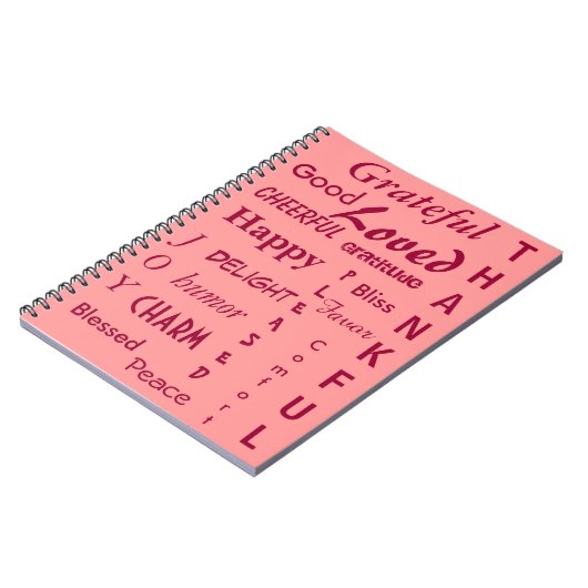 roze dankbaarheid notitieboek (Linkerzijde)