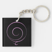 Roze Dankbaarheid Sleutelhanger (Achterkant)