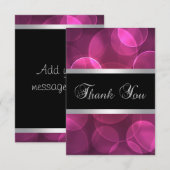 Roze Dankkaartjes Bedankkaart (Voorkant / Achterkant)