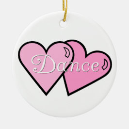 Roze dans hoort eenzijdige versiering keramisch ornament