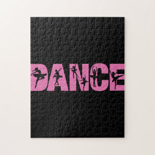 Roze DANS met Ballerina-uitsnijdingen Legpuzzel