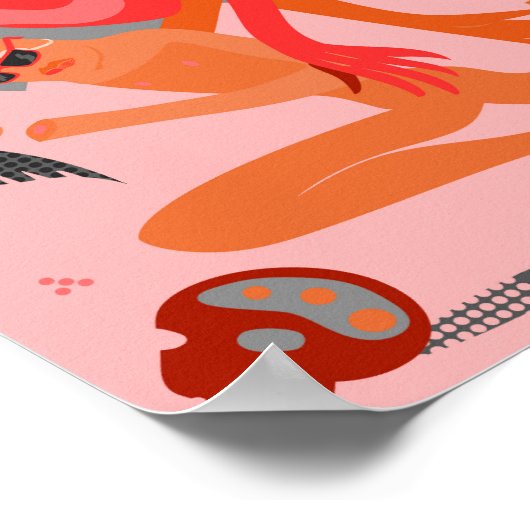 Roze dans poster (Hoek)