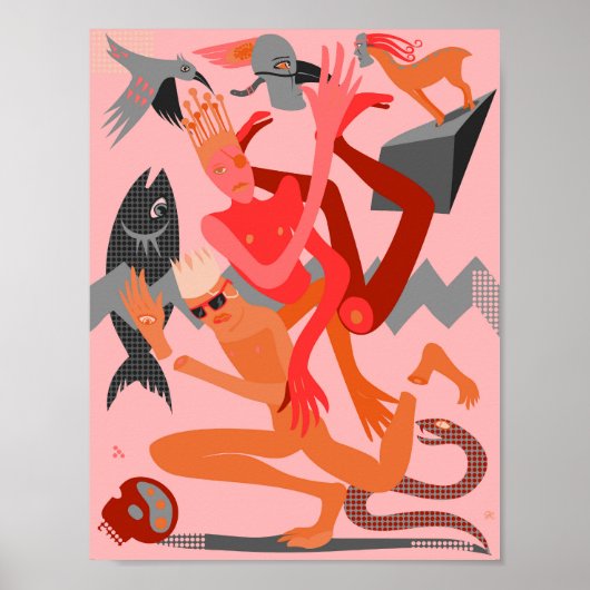 Roze dans poster (Voorkant)