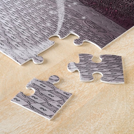 Roze dansballerina en mooie vlinders legpuzzel (Zijkant)